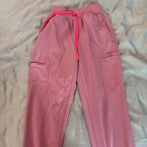 Figs extra small tall scrub bottoms in pink cloud